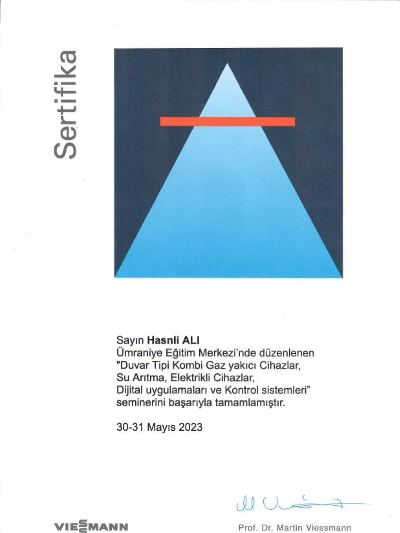 Viessmann Certificate (IV)